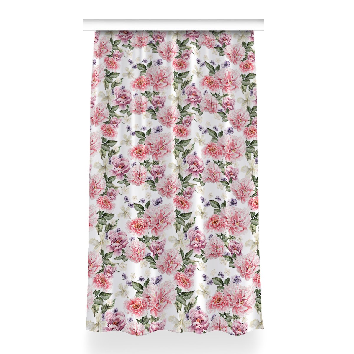 Zasłona z nadrukiem gotowa 150x260 Sztuka kwiaty, Fabricsy