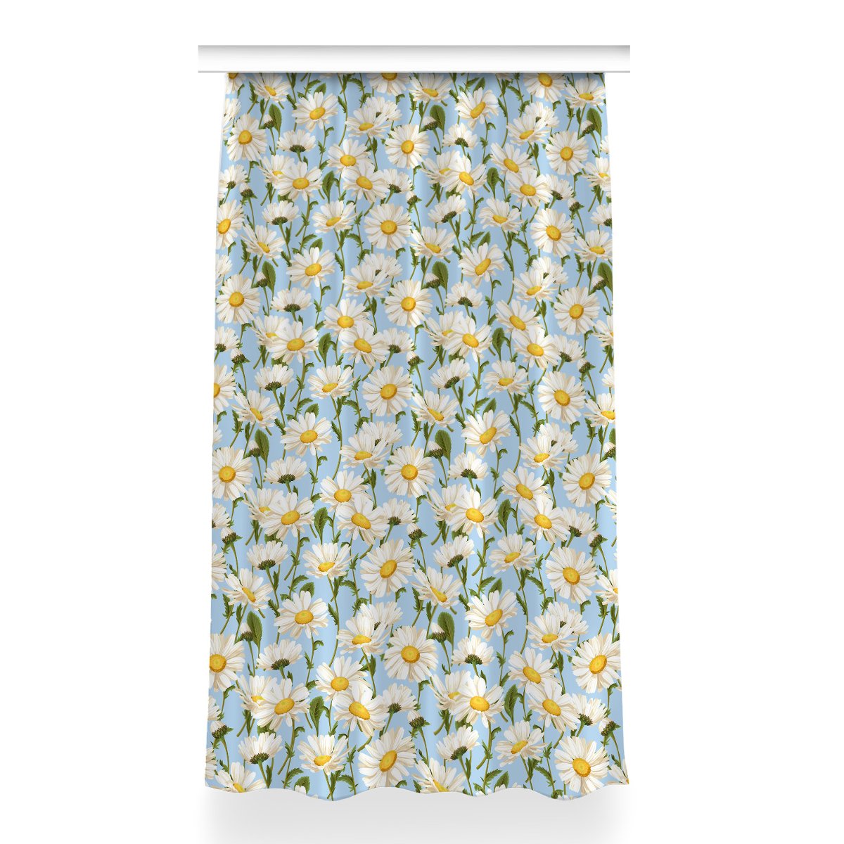 Gotowa zasłona z nadrukiem 150x260 Kwiaty rumianku, Fabricsy