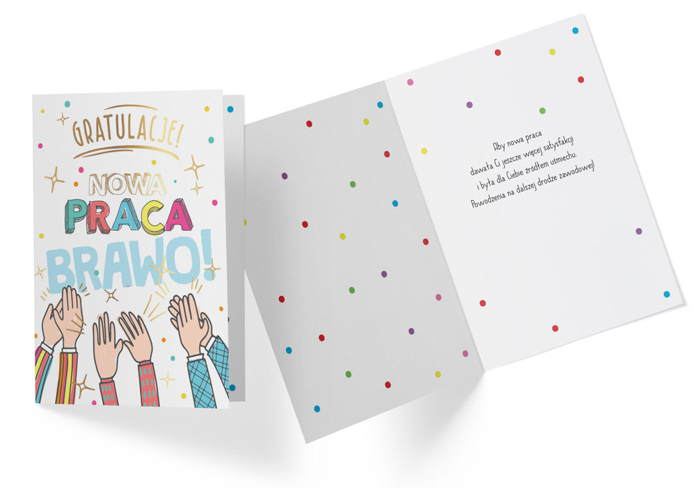 KUKARTKA KUKARTKA Karnet B6 PP-2211 Gratulacje nowa praca 444383