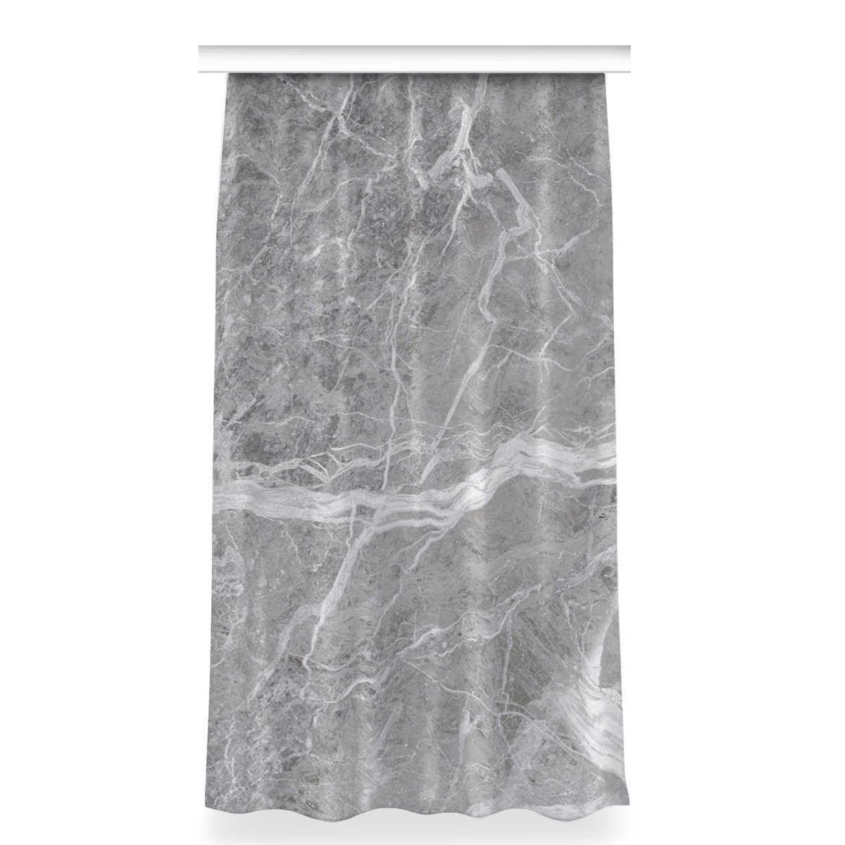 Kolorowa zasłona z nadrukiem 150x280 Szary marmur, Fabricsy
