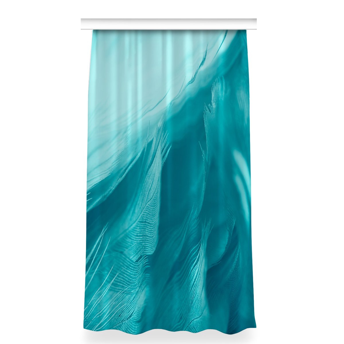 Klasyczna zasłona kolory 150x280 Niebieskie pióra, Fabricsy