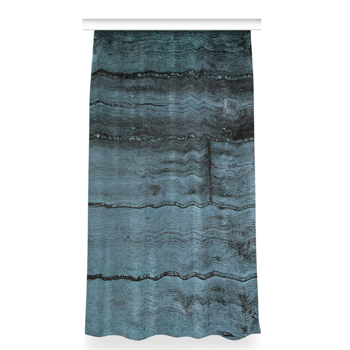 Klasyczna zasłona kolory 150x280 Niebieskie deski, Fabricsy