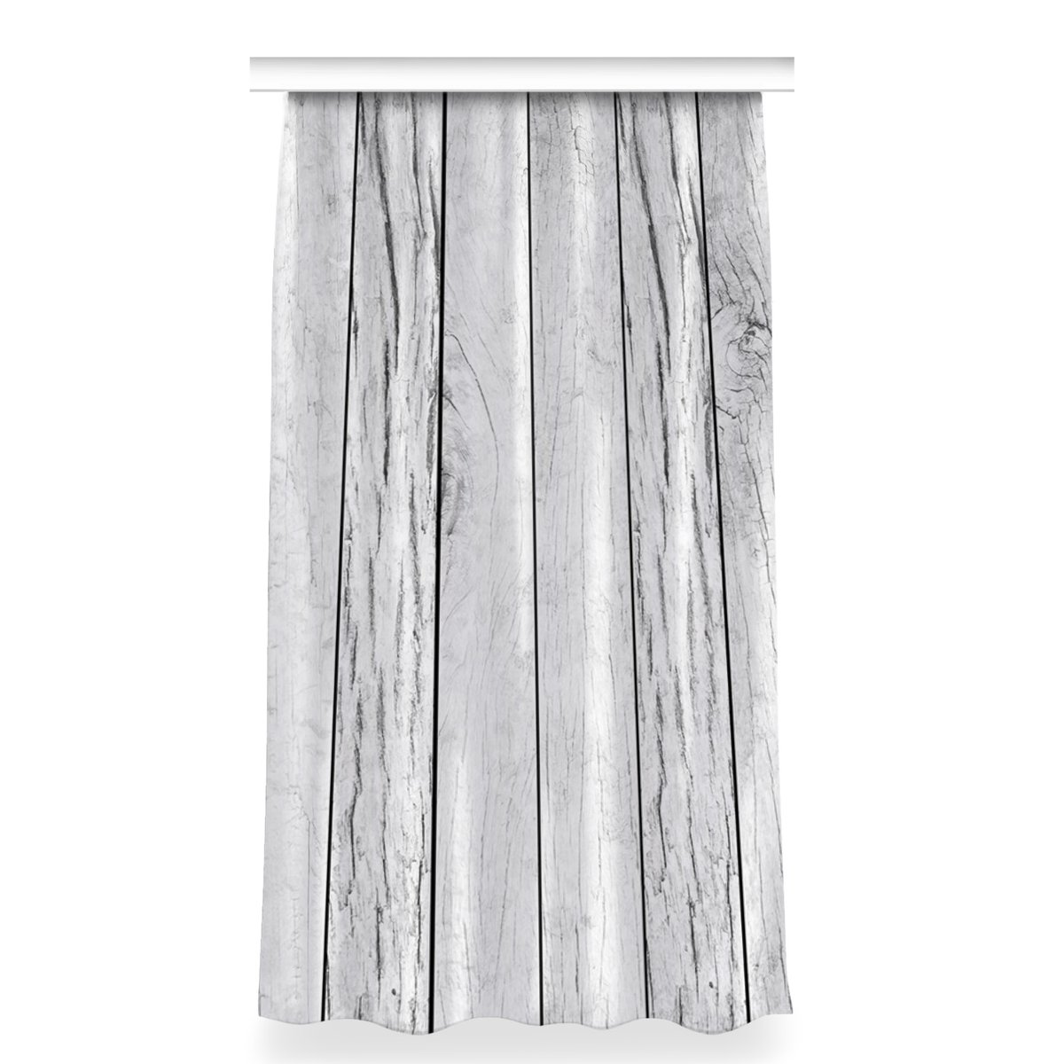 Klasyczna zasłona z nadrukiem 150x280 Deski białe, Fabricsy