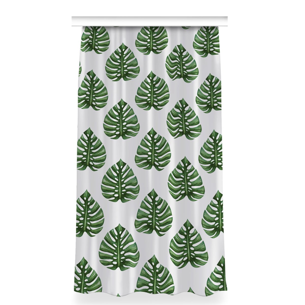 top Gotowa zasłona z grafiką do pokoju 150x280 Liście, Fabricsy