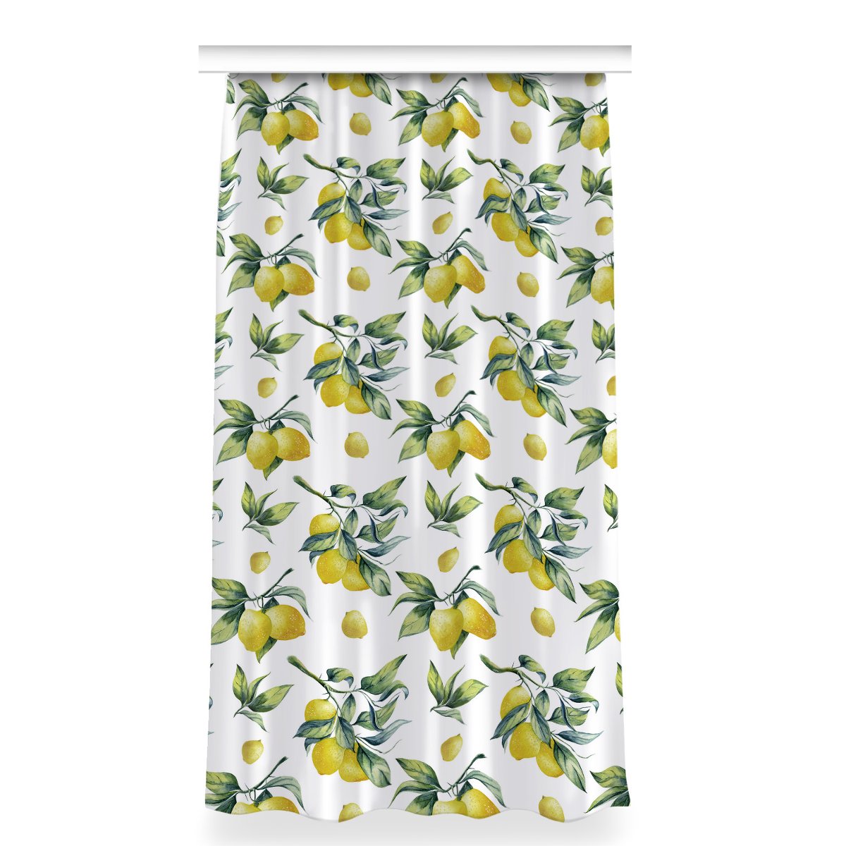 Gotowa zasłona z nadrukiem 150x280 Żółte cytryny, Fabricsy