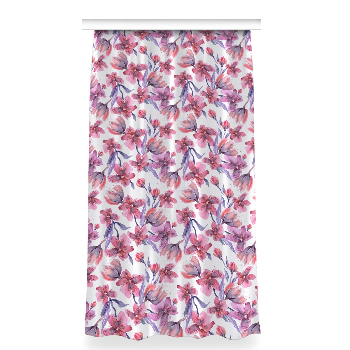 Zasłona z grafiką gotowa 150x280 Pastelowe kwiaty, Fabricsy