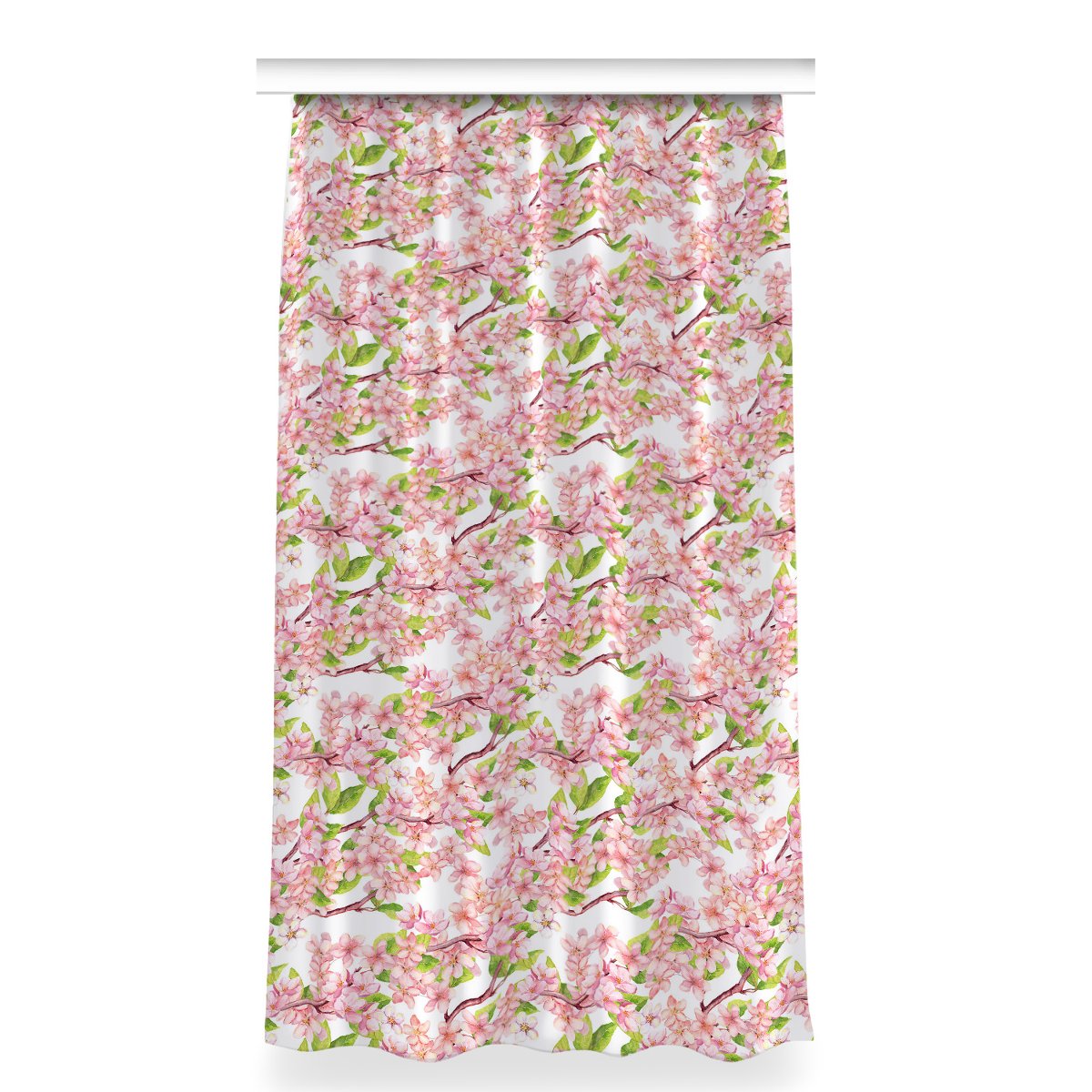 Gotowa zasłona na taśmę wzór 150x280 Kwiaty wiśni, Fabricsy