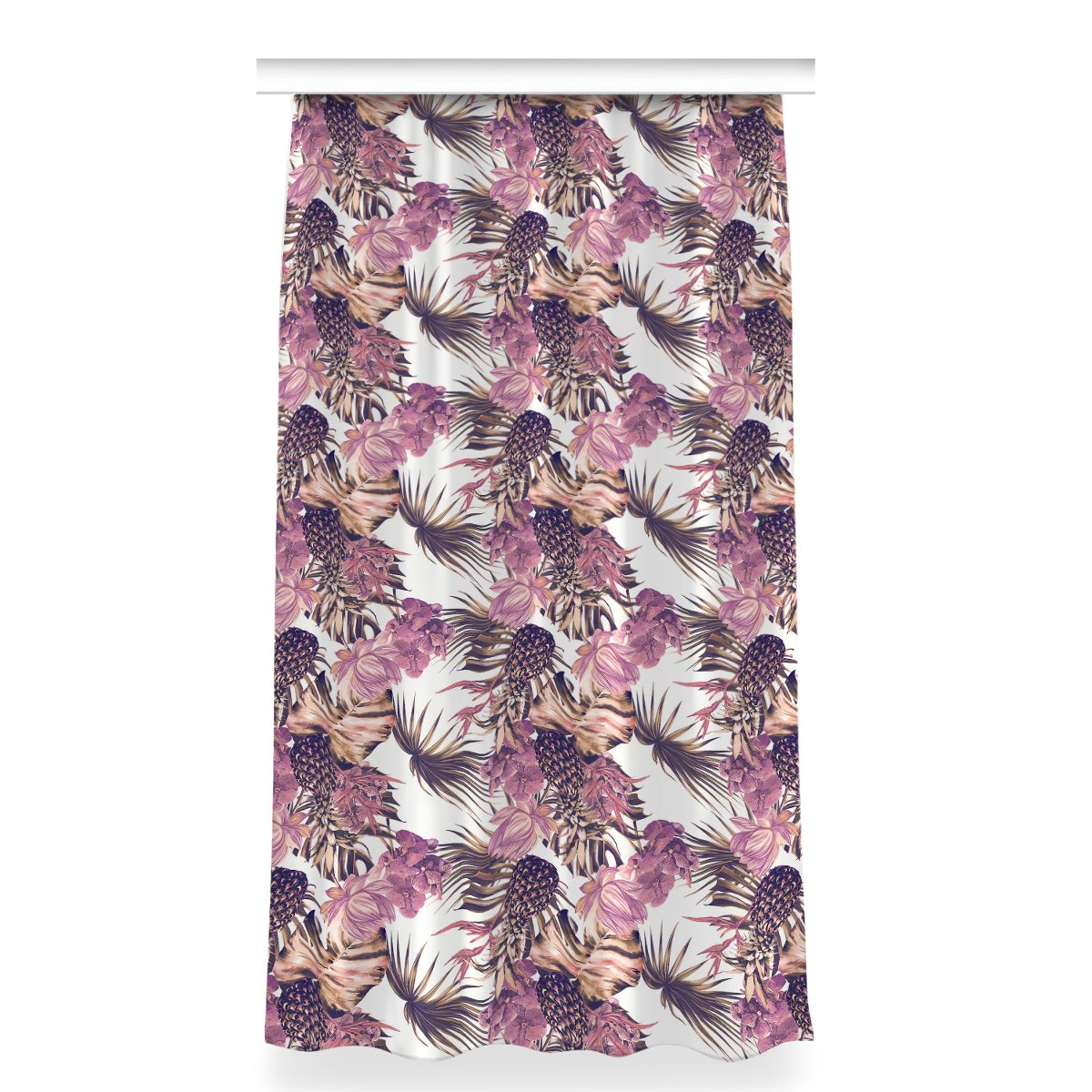 Gotowa zasłona na taśmę do sypialni 150x280 Ananas, Fabricsy
