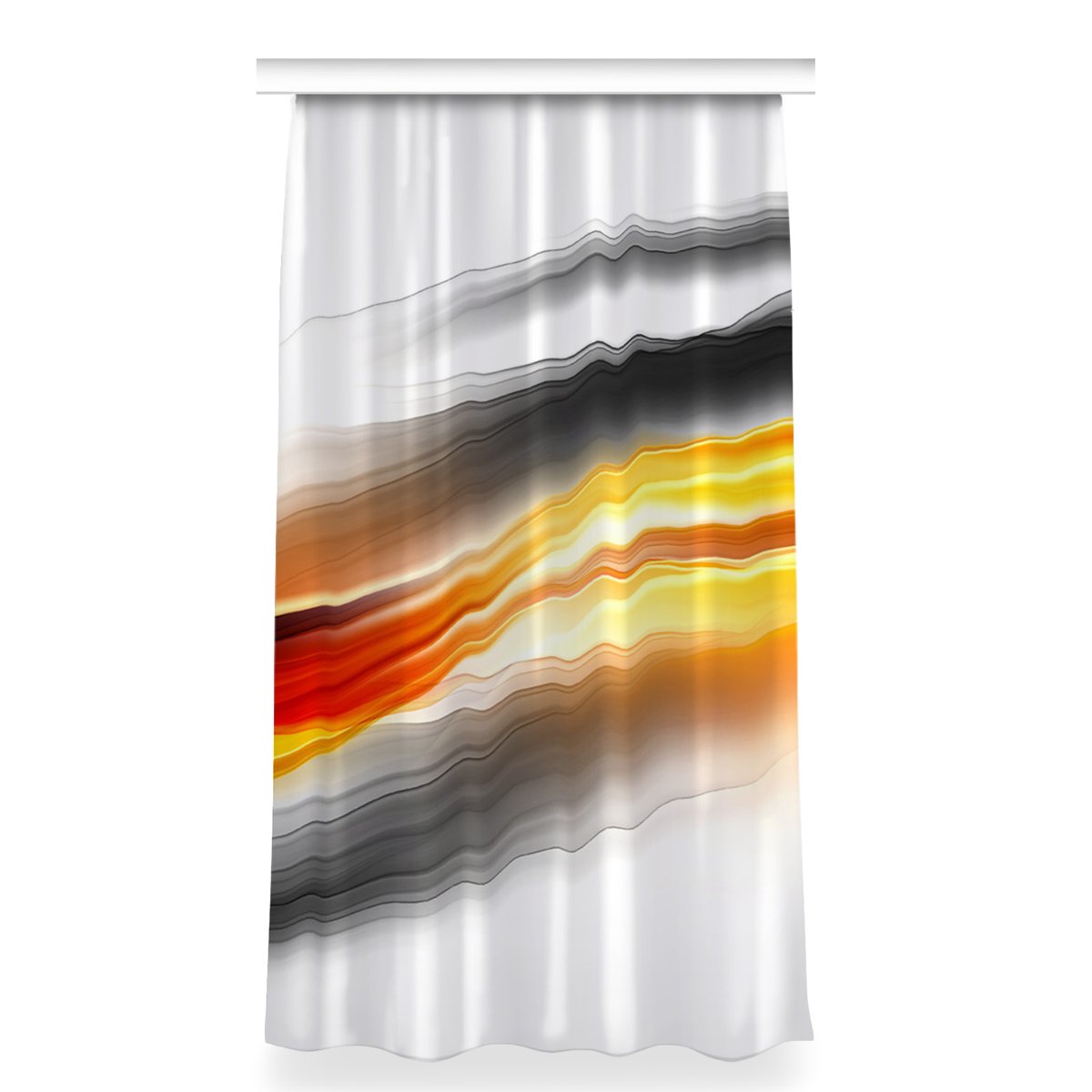 Gotowa zasłona wzór 150x280 Abstrakcja pomarańcz, Fabricsy