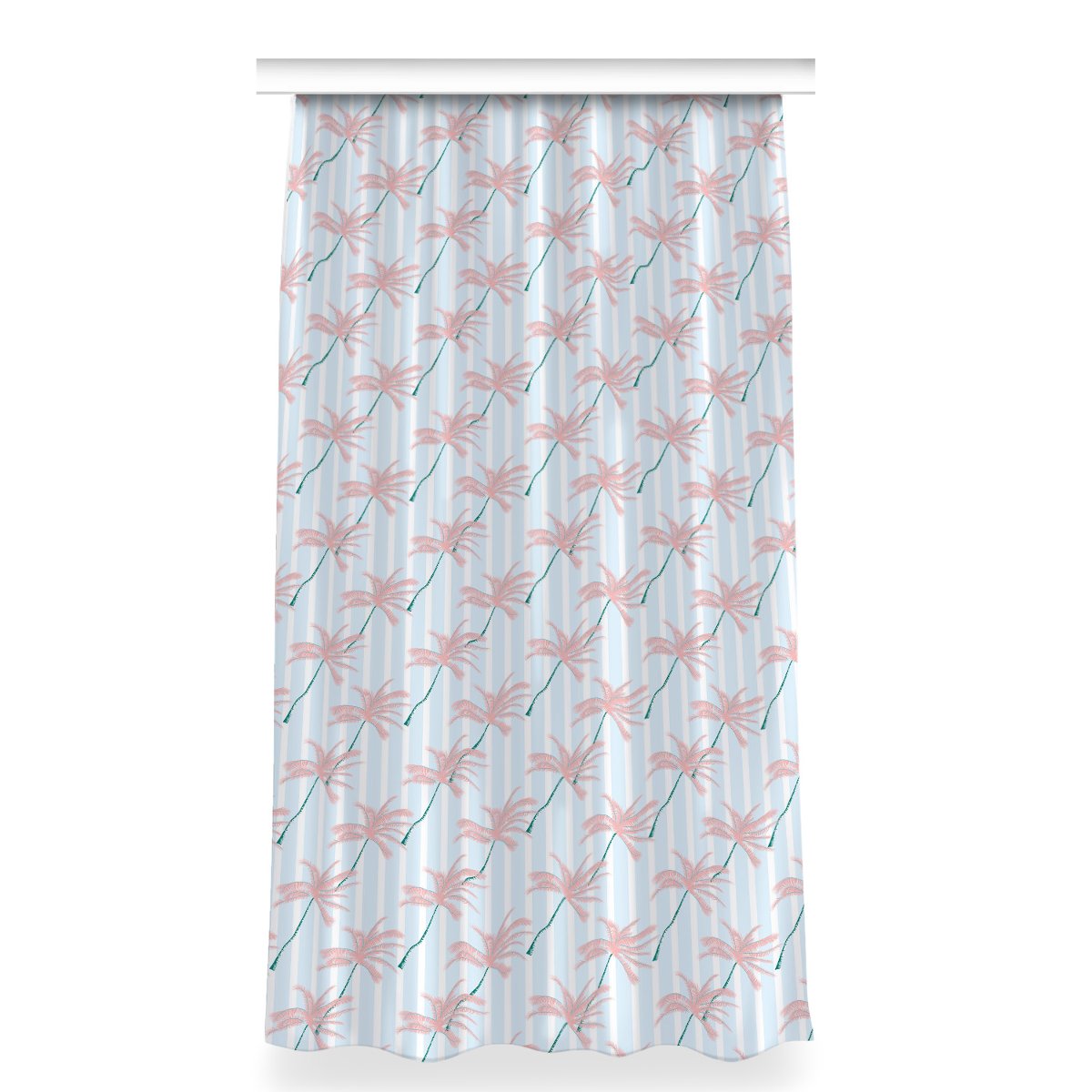 Gotowa zasłona na taśmę 150x280 cm Liście palmowe, Fabricsy