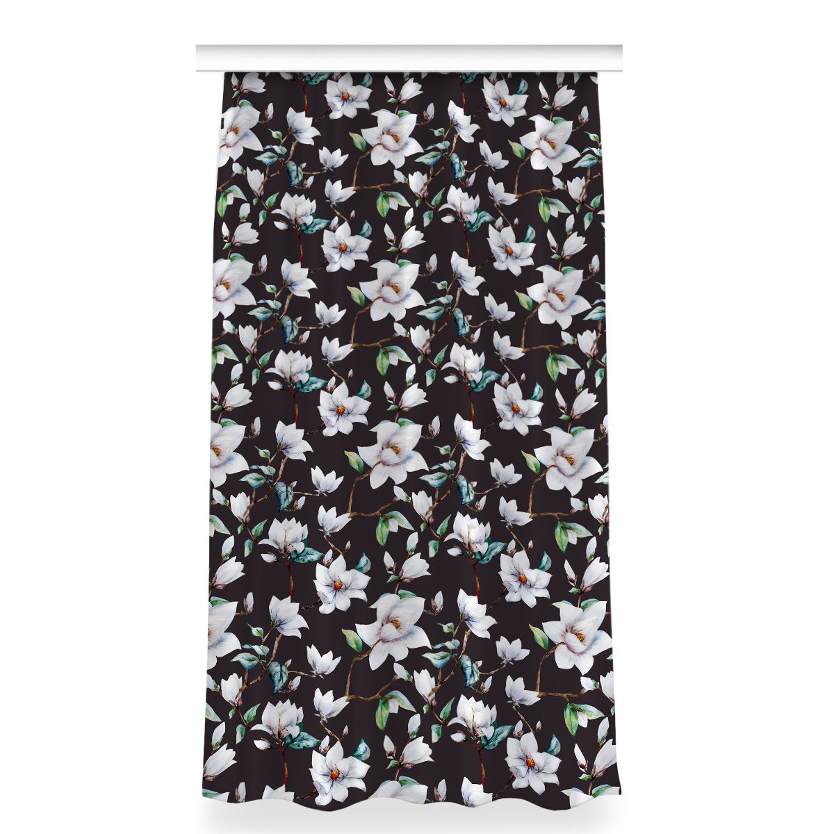 Zasłona z grafiką gotowa 150x280 Malowane kwiaty, Fabricsy