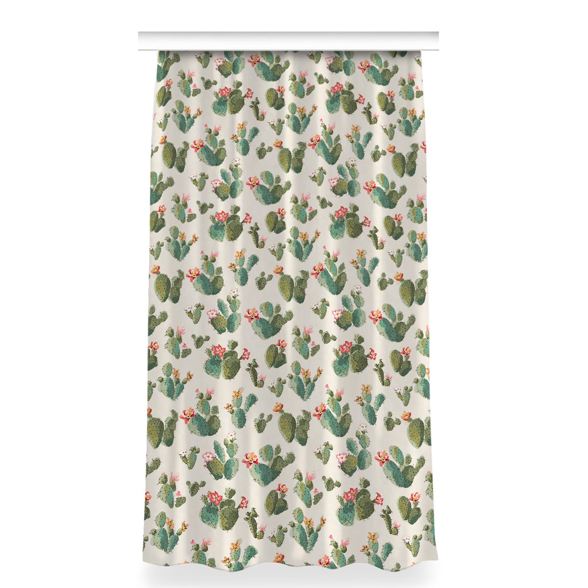 Klasyczna zasłona kolory do salonu 150x280 Kaktusy, Fabricsy