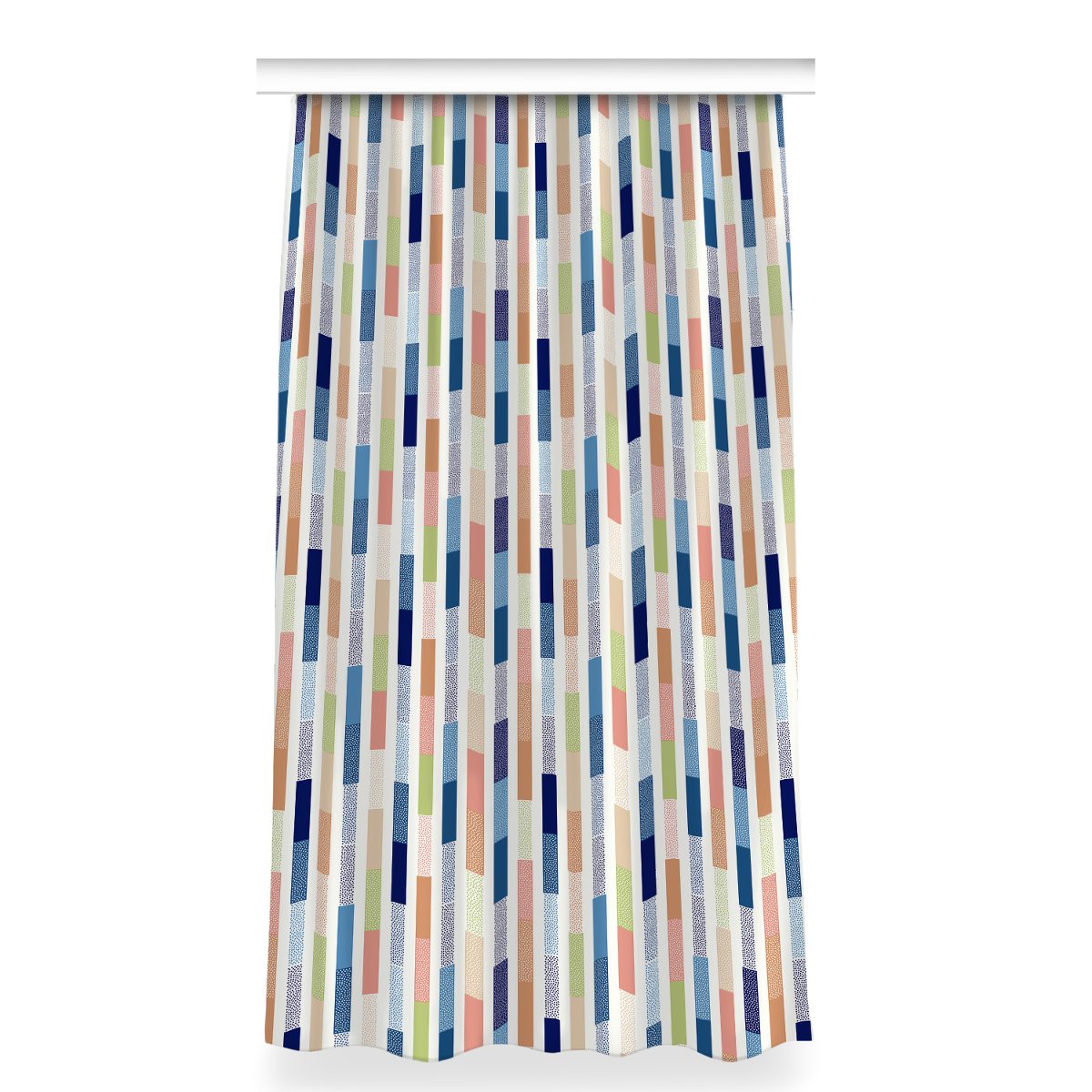 Gotowa zasłona na taśmę 150x280 cm Kolorowe paski, Fabricsy