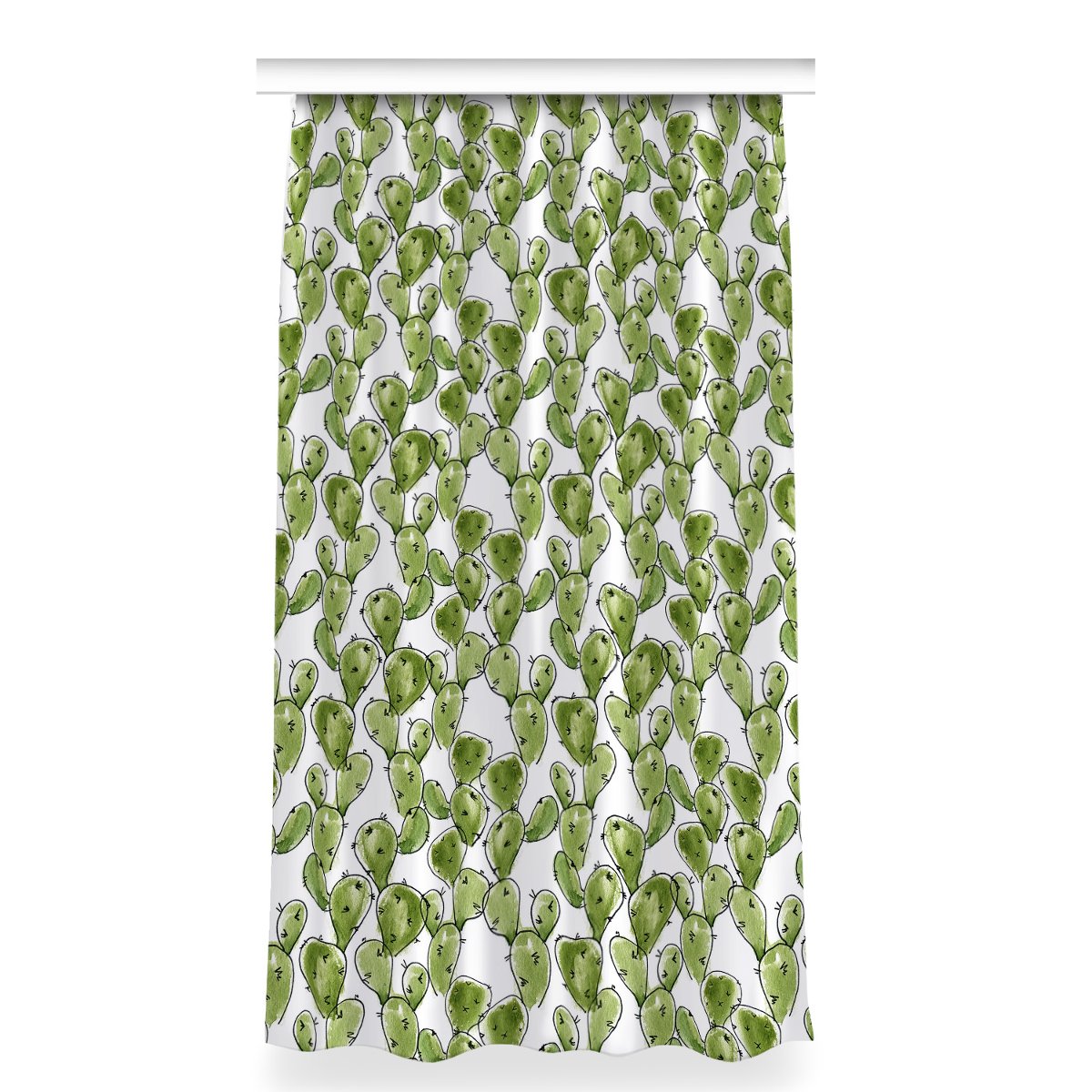 Kolorowa zasłona z nadrukiem 150x280 Kaktus Boho, Fabricsy
