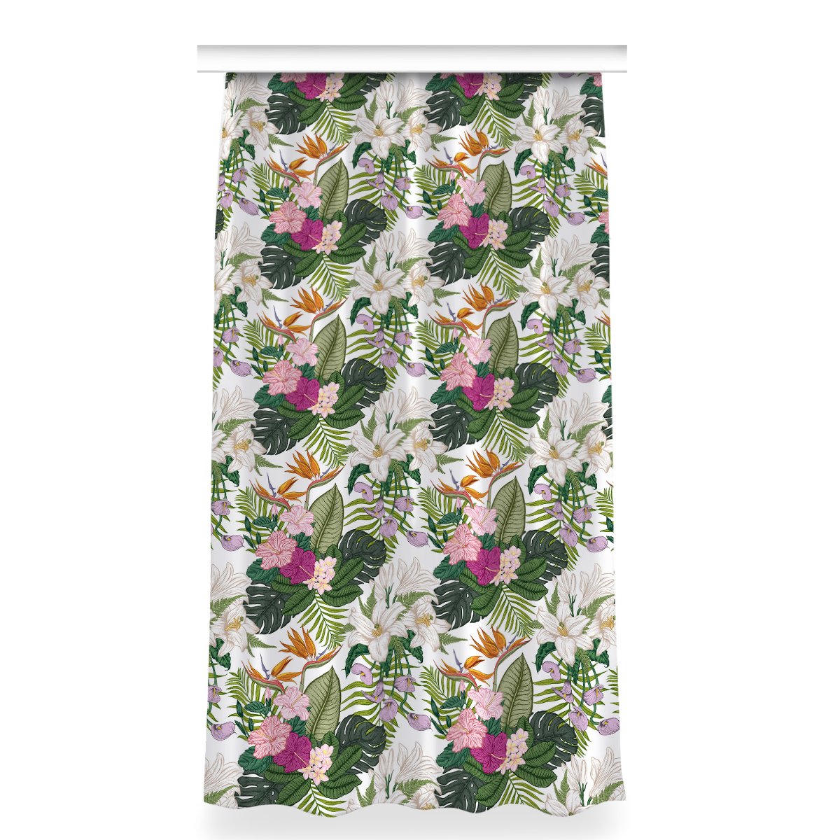 Gotowa zasłona do pokoju 150x280 Egzotyczne kwiaty, Fabricsy
