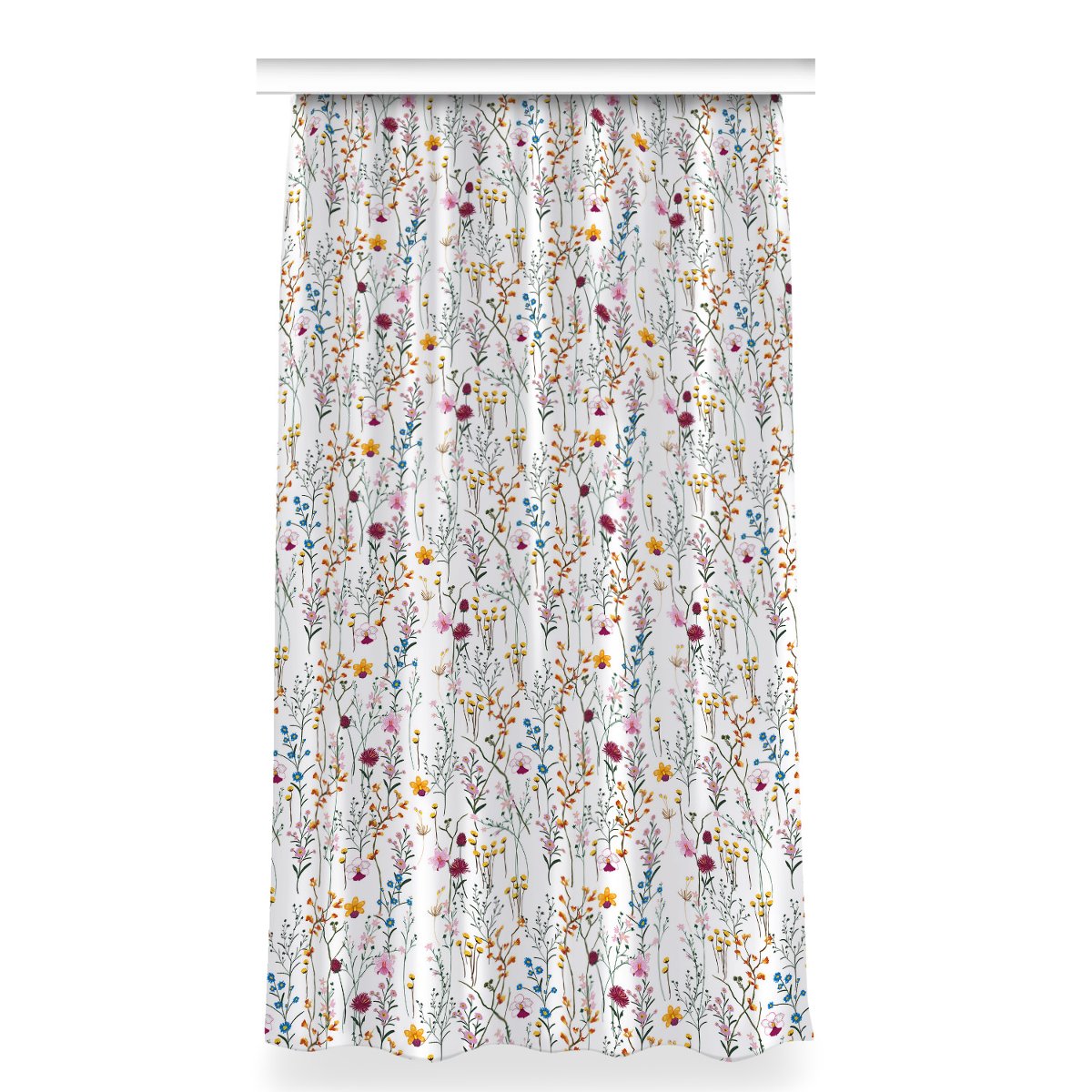Kolorowa zasłona z nadrukiem 150x280 Polne kwiaty, Fabricsy