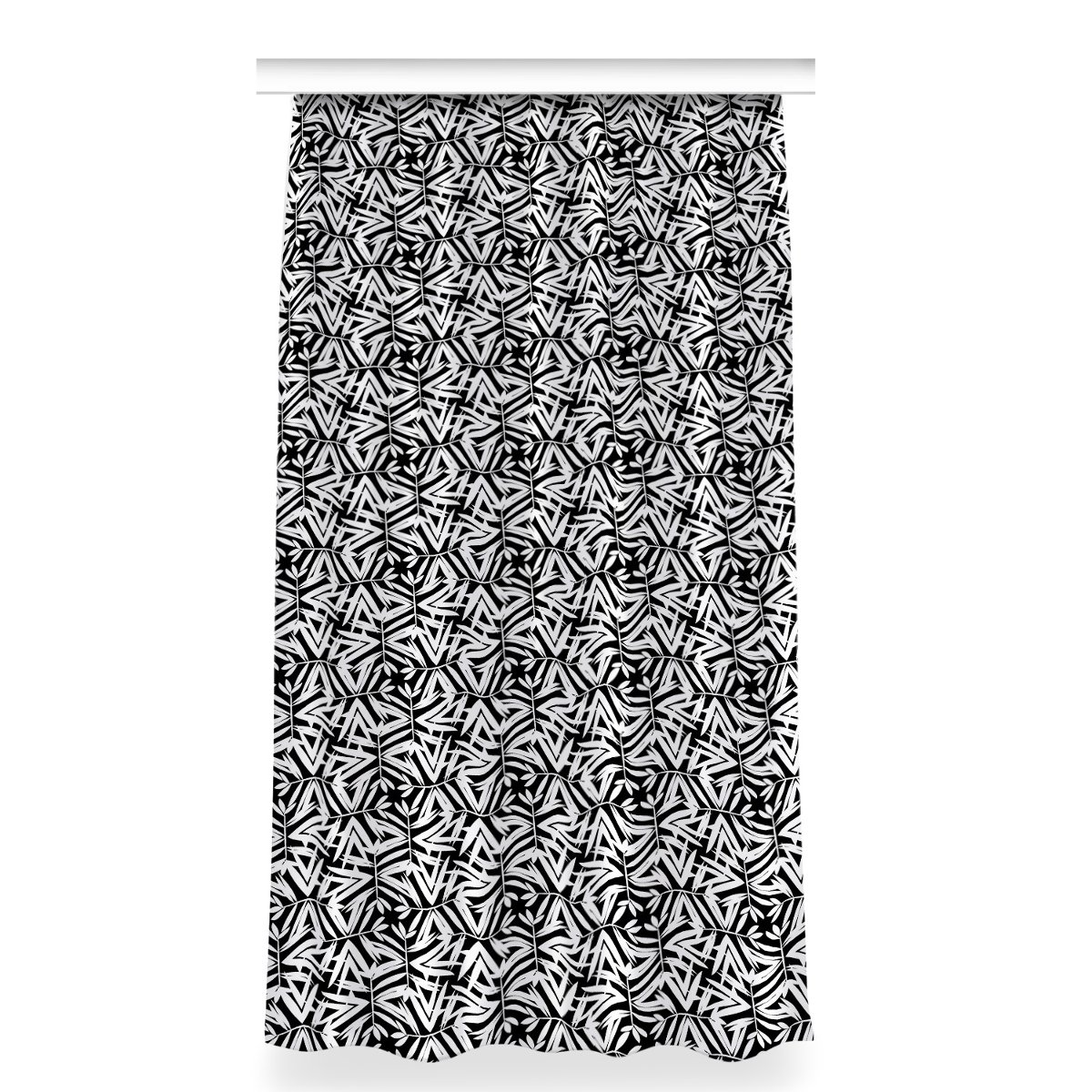 Klasyczna zasłona kolory 150x280 Czarno-biały wzór, Fabricsy