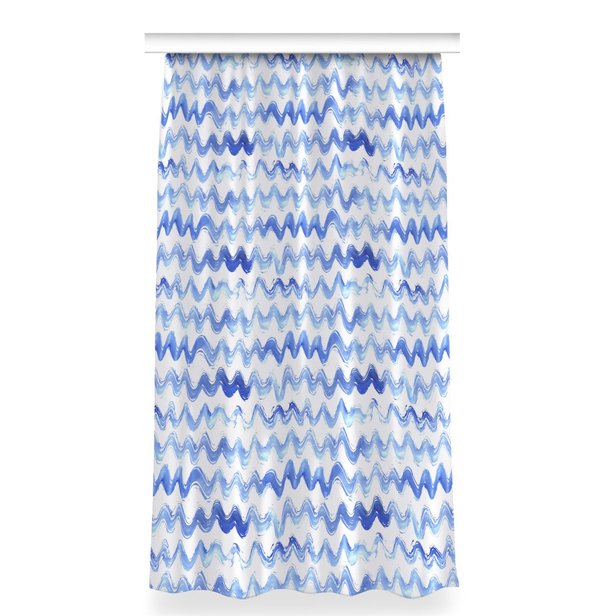 Gotowa zasłona na taśmę wzór 150x280 Fale akwarele, Fabricsy