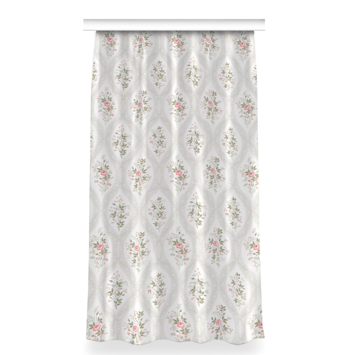 Gotowa zasłona z grafiką wzór 150x280 Retro tapeta, Fabricsy