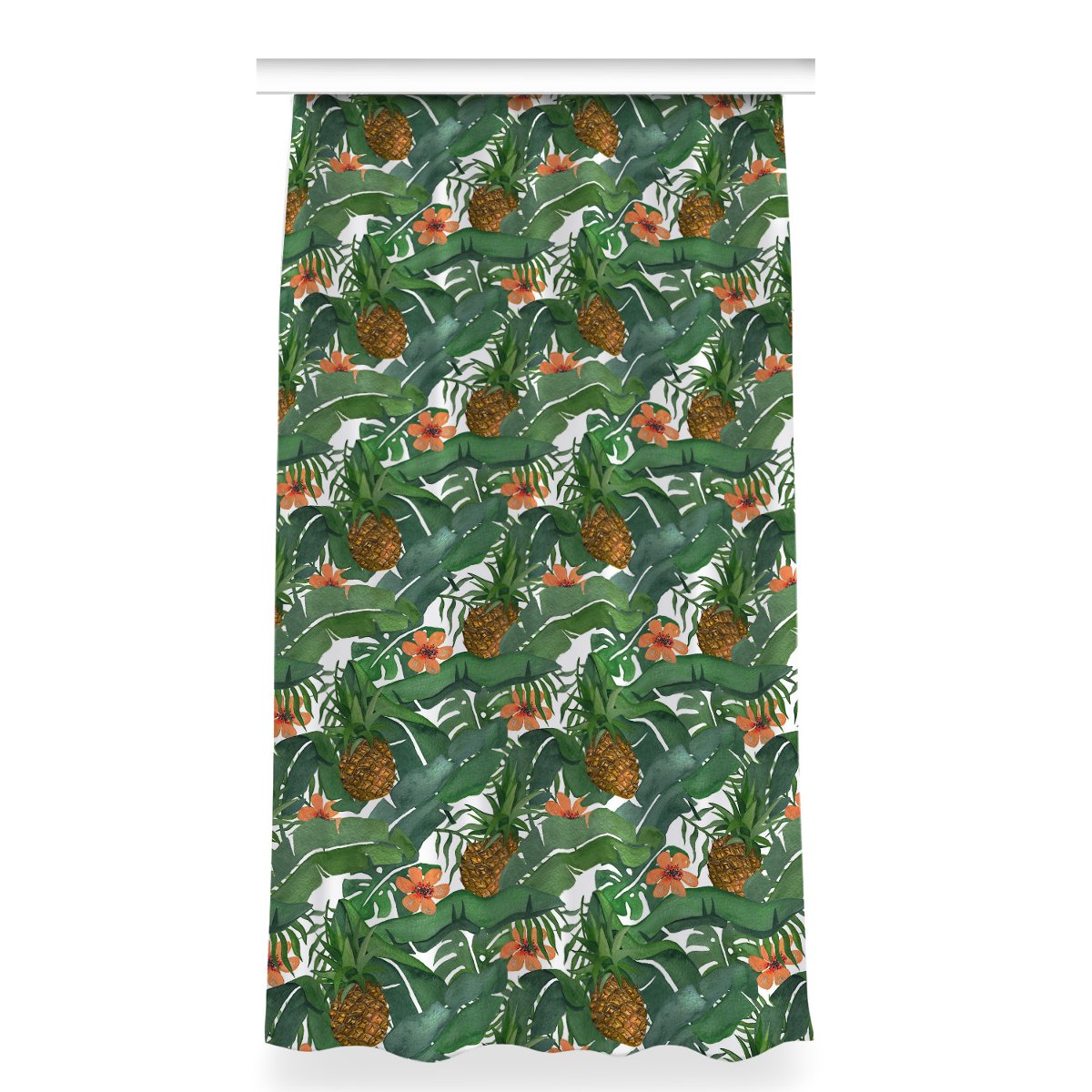 Gotowa zasłona do salonu 150x280 Tropikalny ananas, Fabricsy