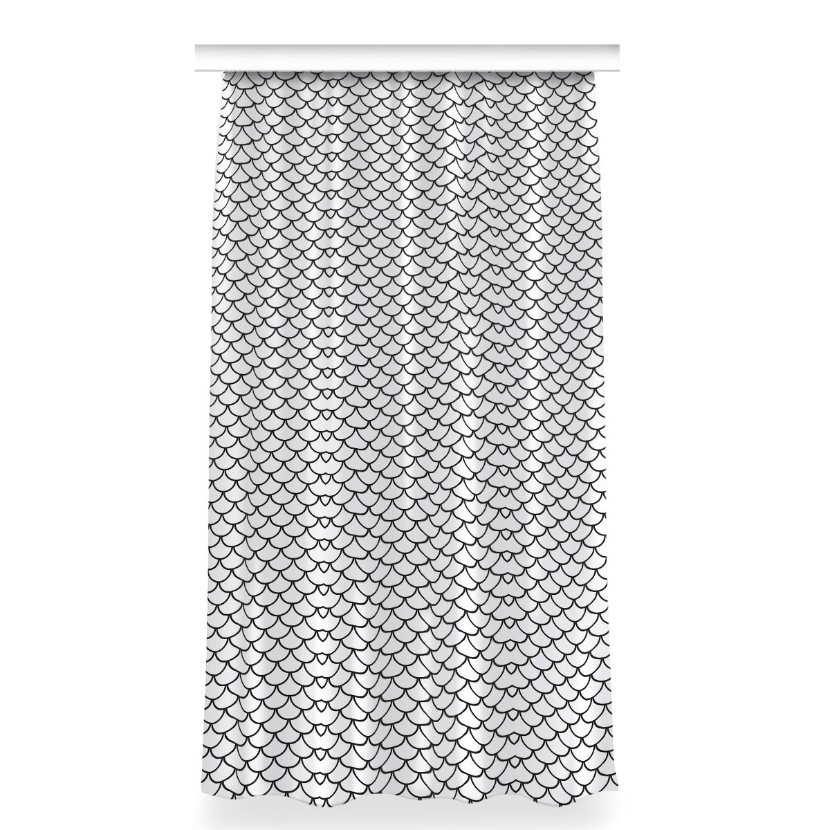 Klasyczna zasłona kolory 150x280 Wzór rybiej łuski, Fabricsy