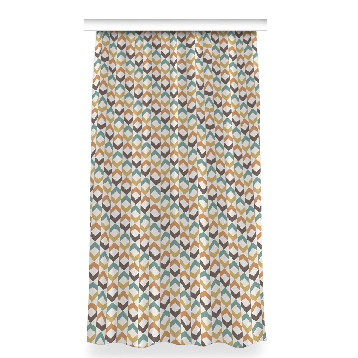Gotowa zasłona z nadrukiem 150x280 Retro kształty, Fabricsy