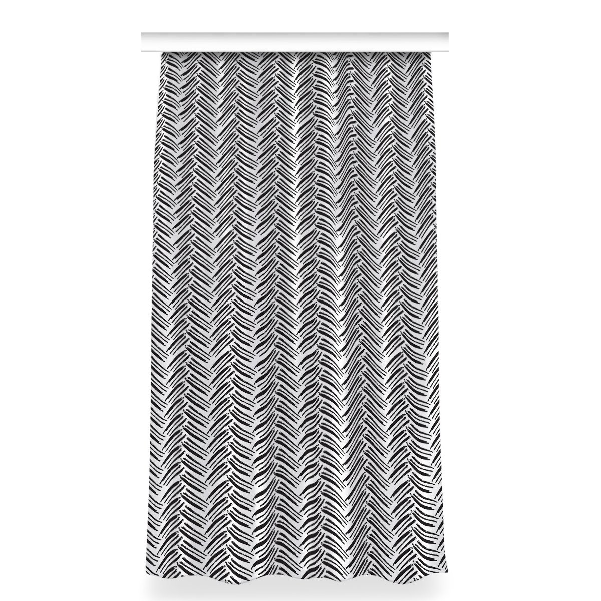 Klasyczna zasłona kolory 150x280 cm Wzór w jodełkę, Fabricsy