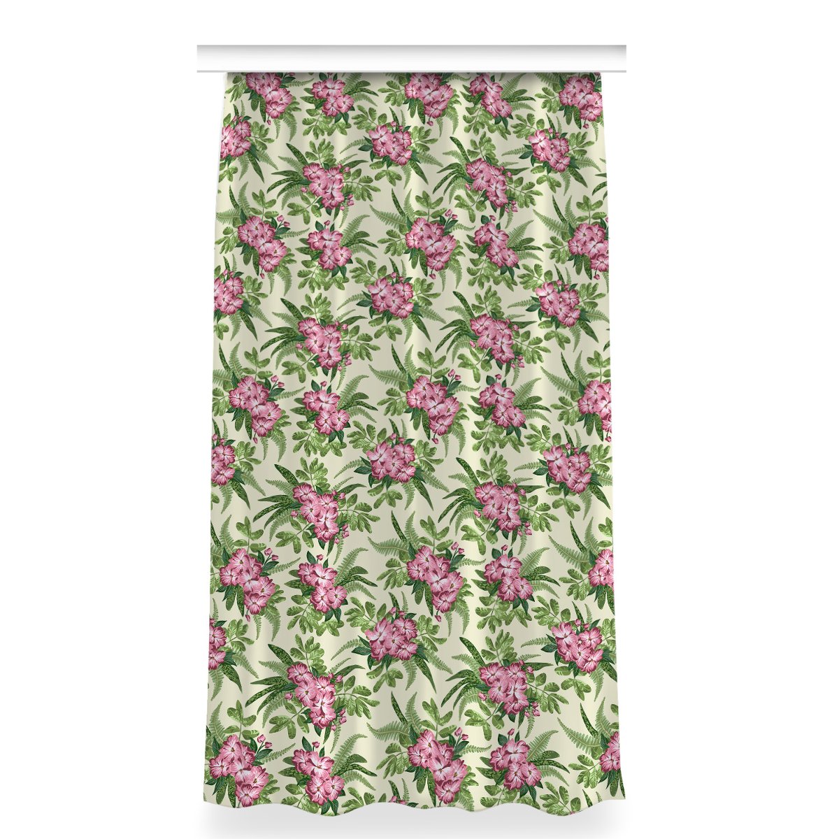 Klasyczna zasłona kolory 150x280 Tropikalne Kwiaty, Fabricsy