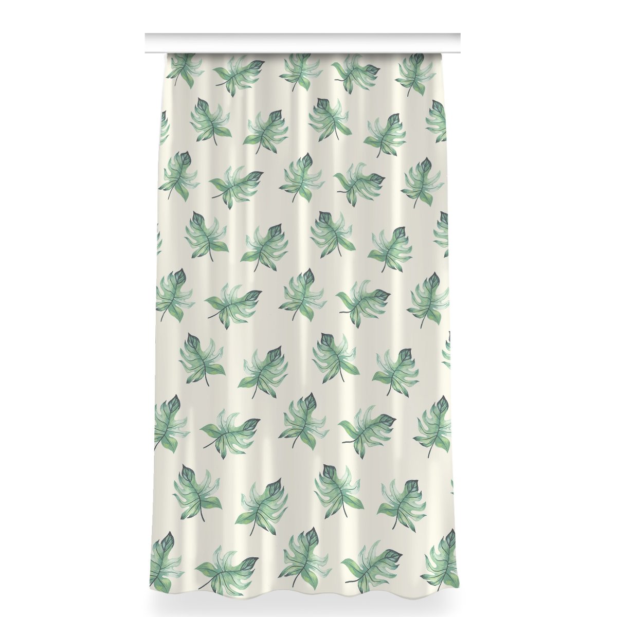 Zasłona z grafiką kolory 150x280 Tropikalne liście, Fabricsy