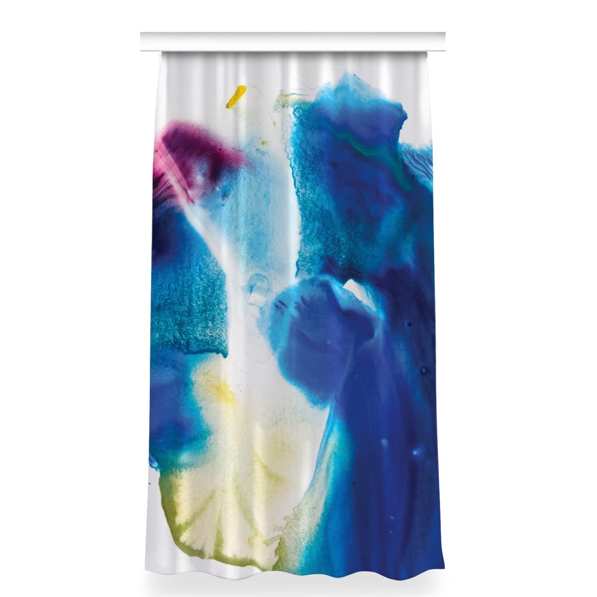 Gotowa zasłona na taśmę 150x280 Niebieskie plamy, Fabricsy