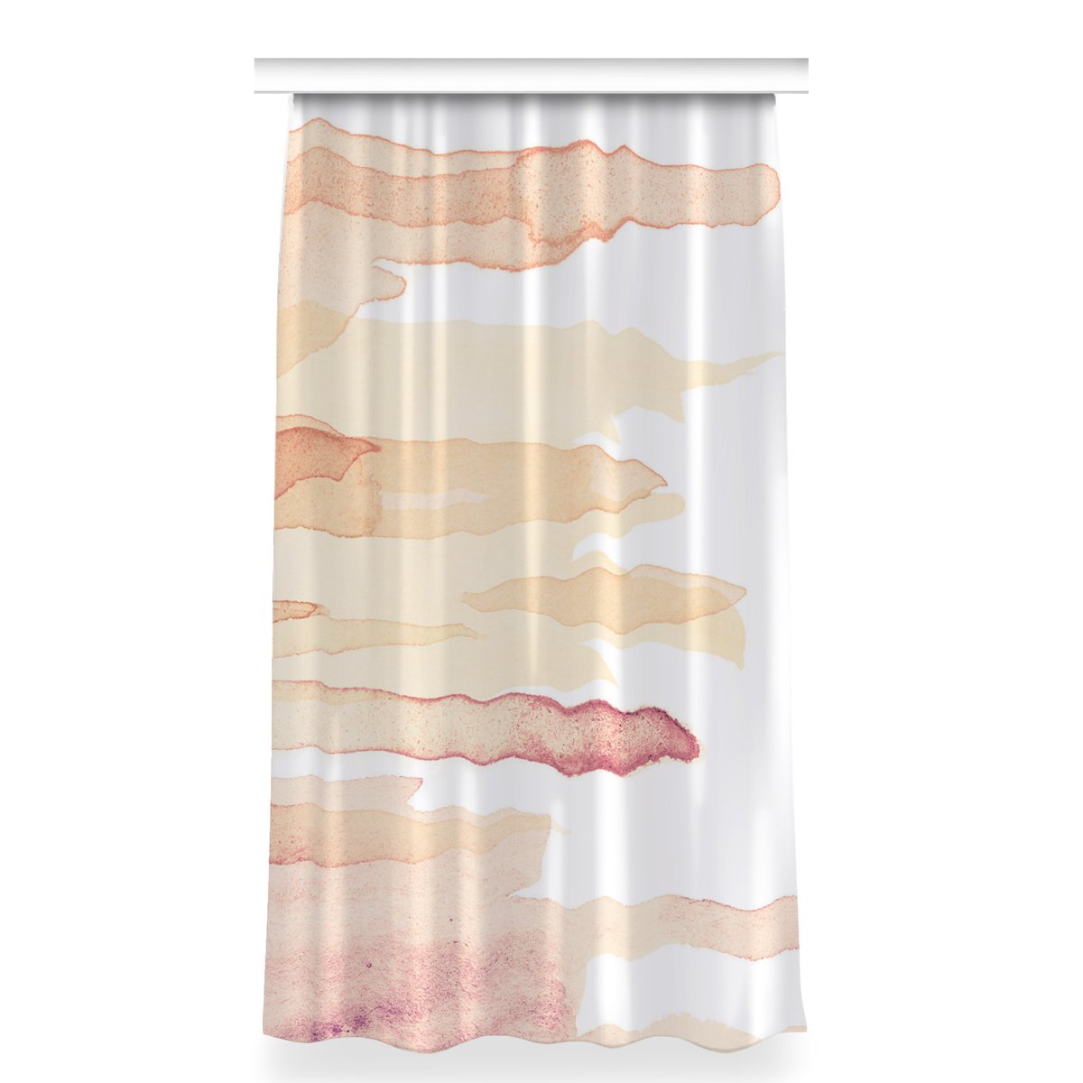 Gotowa zasłona z nadrukiem 150x280 cm Linie żółte, Fabricsy