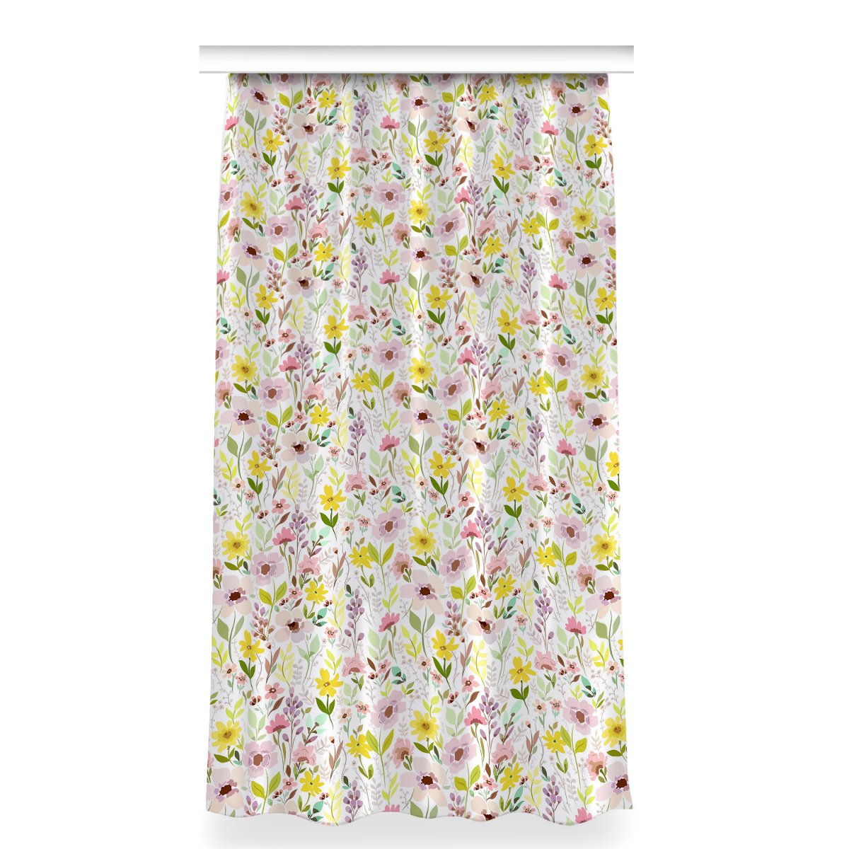 Klasyczna zasłona kolory 150x280 Kolorowe kwiaty, Fabricsy