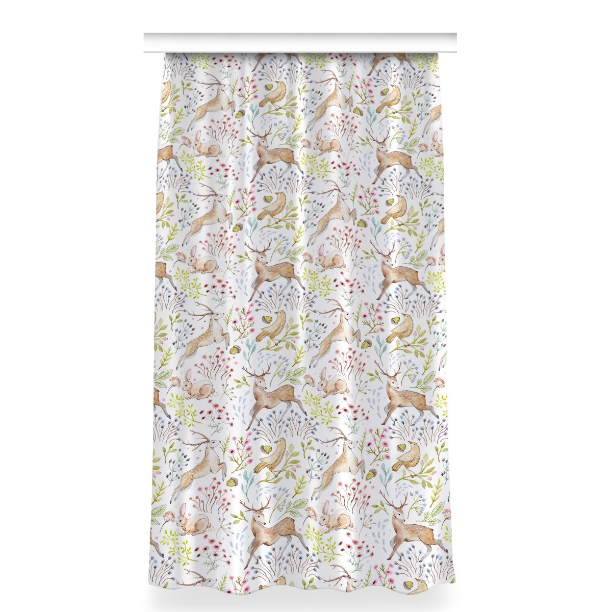 Gotowa zasłona z nadrukiem 150x280 Leśne zwierzęta, Fabricsy