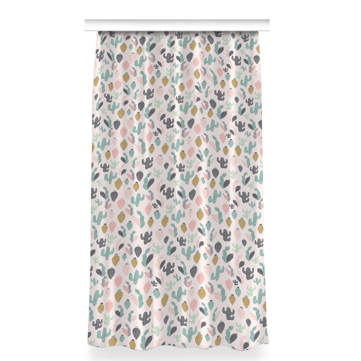 Gotowa zasłona do salonu 150x280 Kolorowe kaktusy, Fabricsy