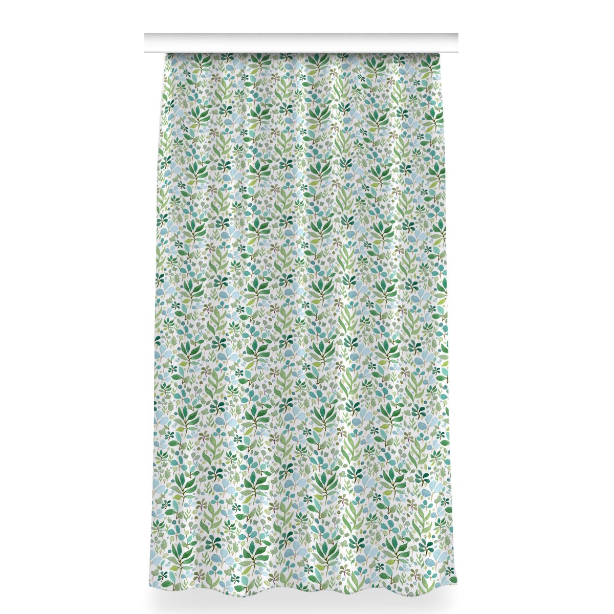 Zasłona klasyczna z grafiką 150x280 Zielone liście, Fabricsy