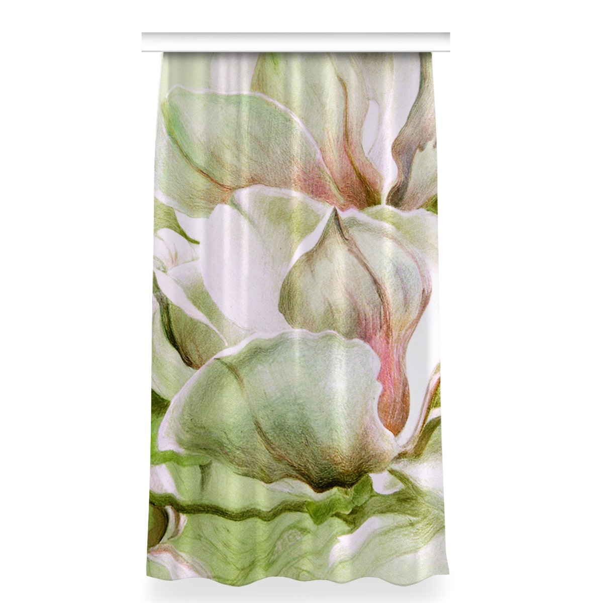 Gotowa zasłona z grafiką 150x280 Kwiaty magnolii, Fabricsy