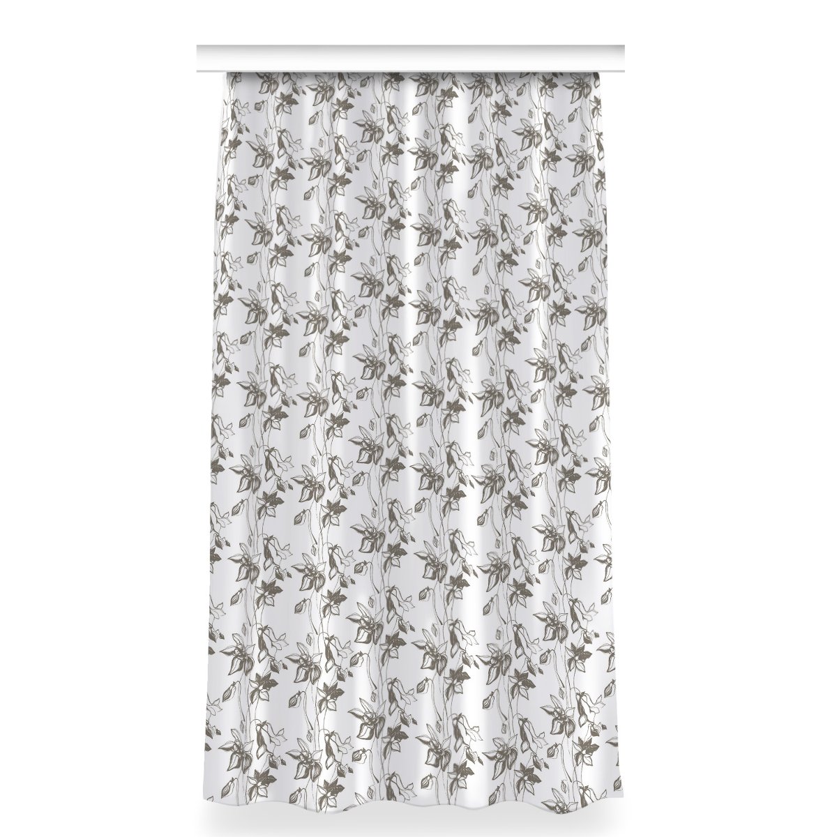 Gotowa zasłona z nadrukiem 150x280 Rysunek kwiatów, Fabricsy