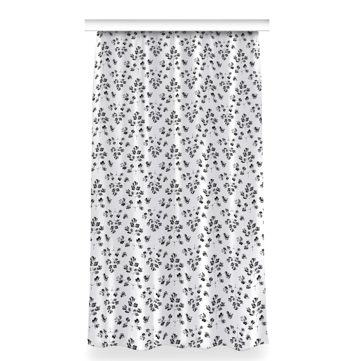 Klasyczna zasłona kolory 150x280 Czarno biały wzór, Fabricsy