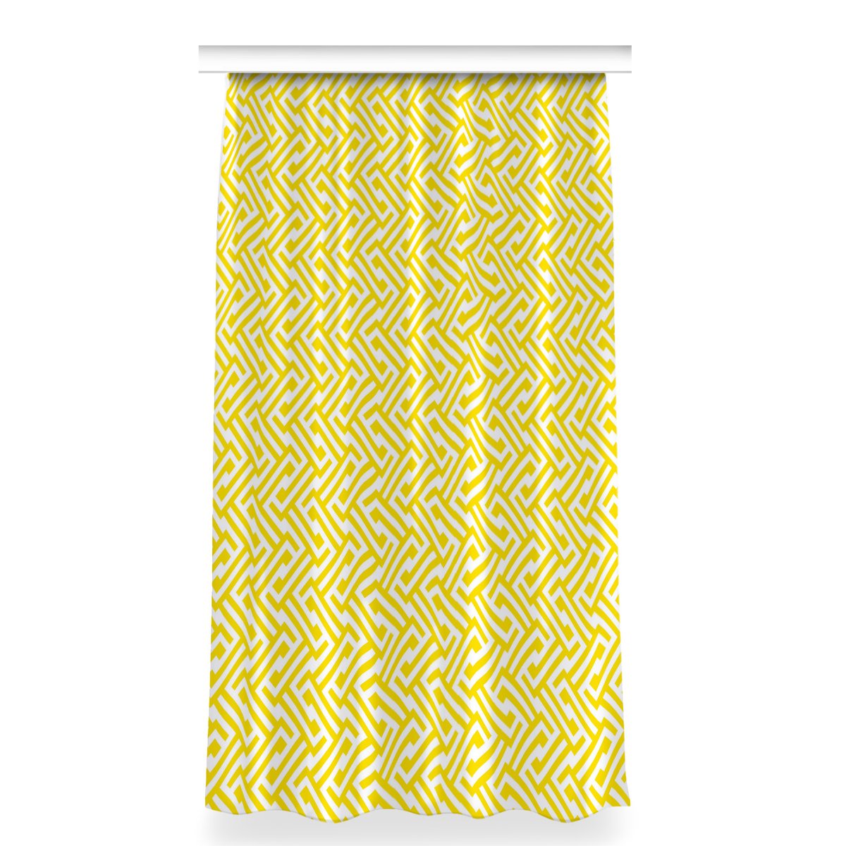 Klasyczna zasłona kolory dekor 150x280 Żółty pasek, Fabricsy
