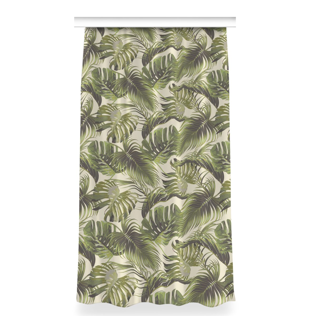 Klasyczna zasłona kolory 150x280 Tropikalne liście, Fabricsy