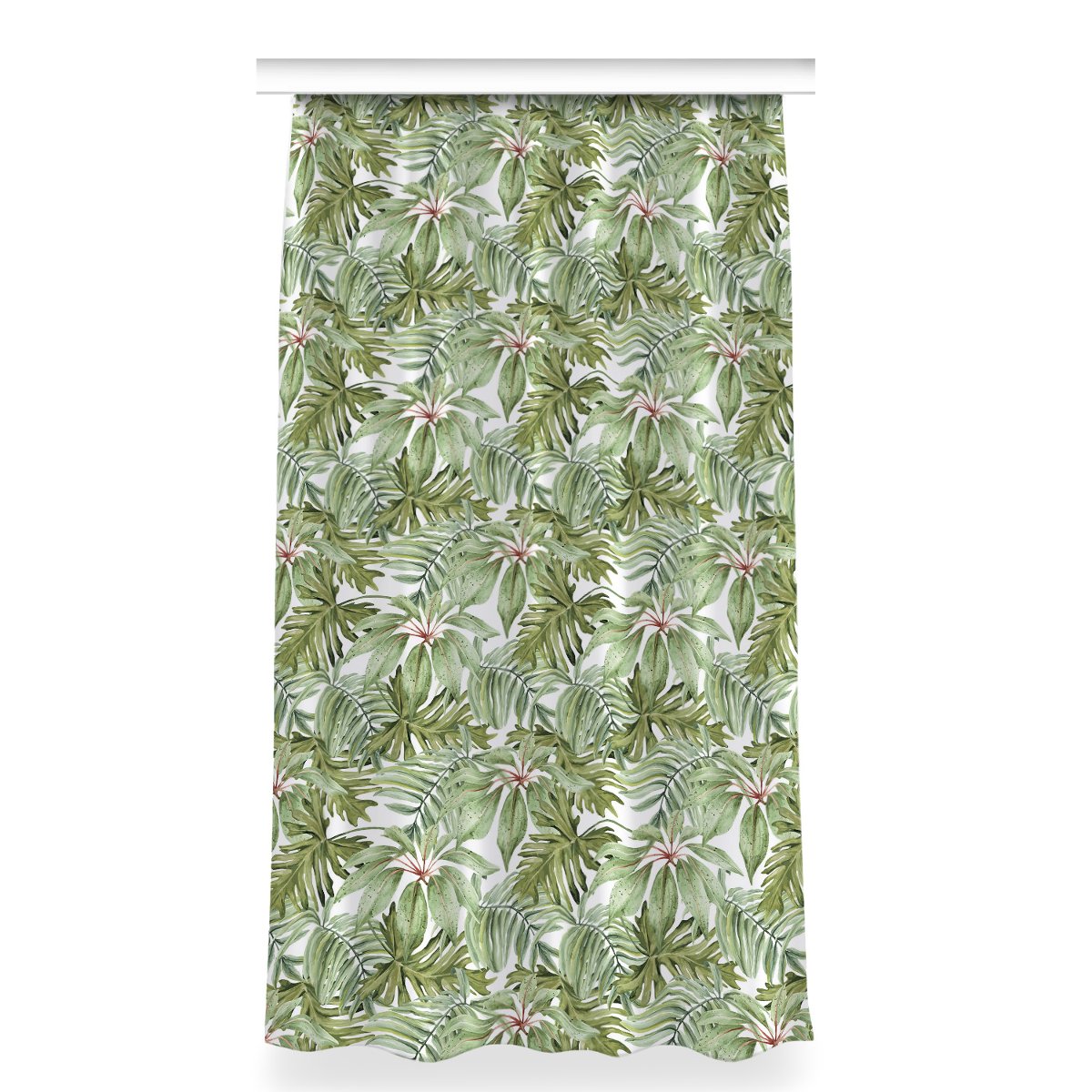 Gotowa zasłona do salonu 150x280 Tropikalne liście, Fabricsy