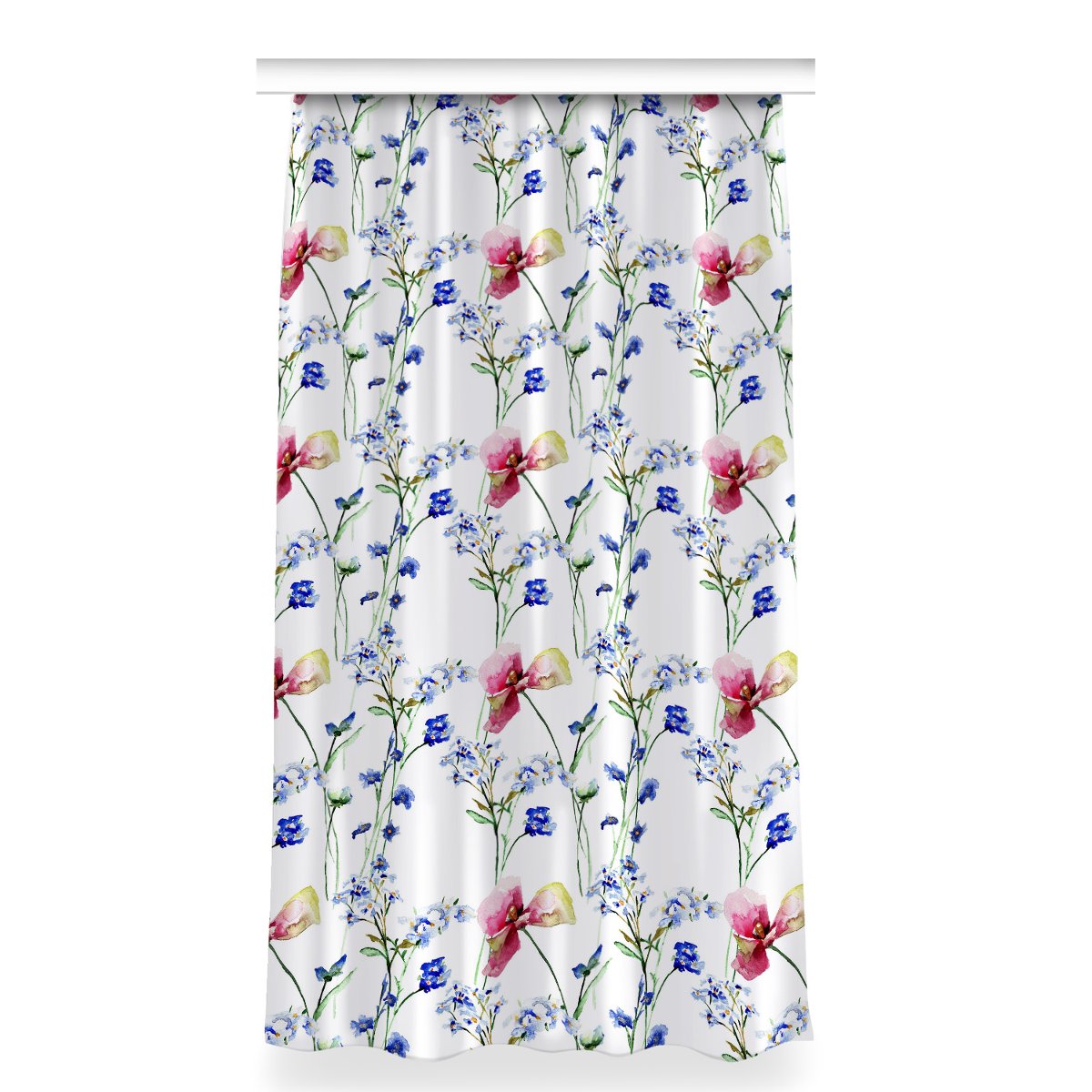 Gotowa zasłona z nadrukiem 150x280 Malowane kwiaty, Fabricsy