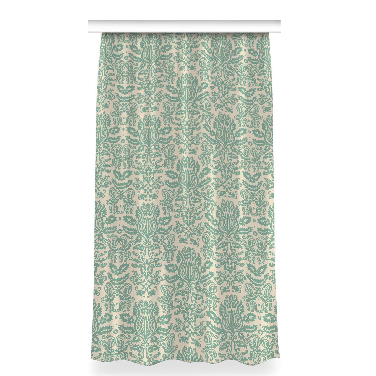 Klasyczna zasłona kolory 150x280 Zielony Adamaszek, Fabricsy