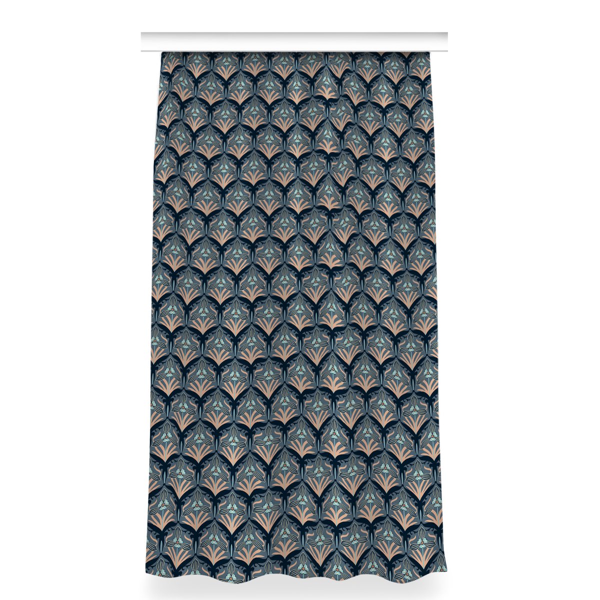 Gotowa zasłona z grafiką 150x280 cm Vintage kwiaty, Fabricsy