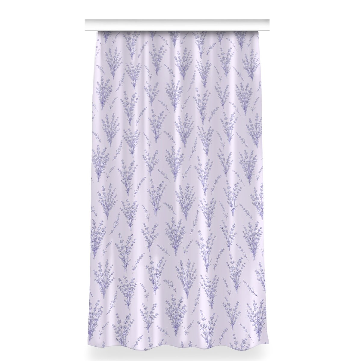 Gotowa zasłona z nadrukiem 150x280 Kwiaty lawendy, Fabricsy