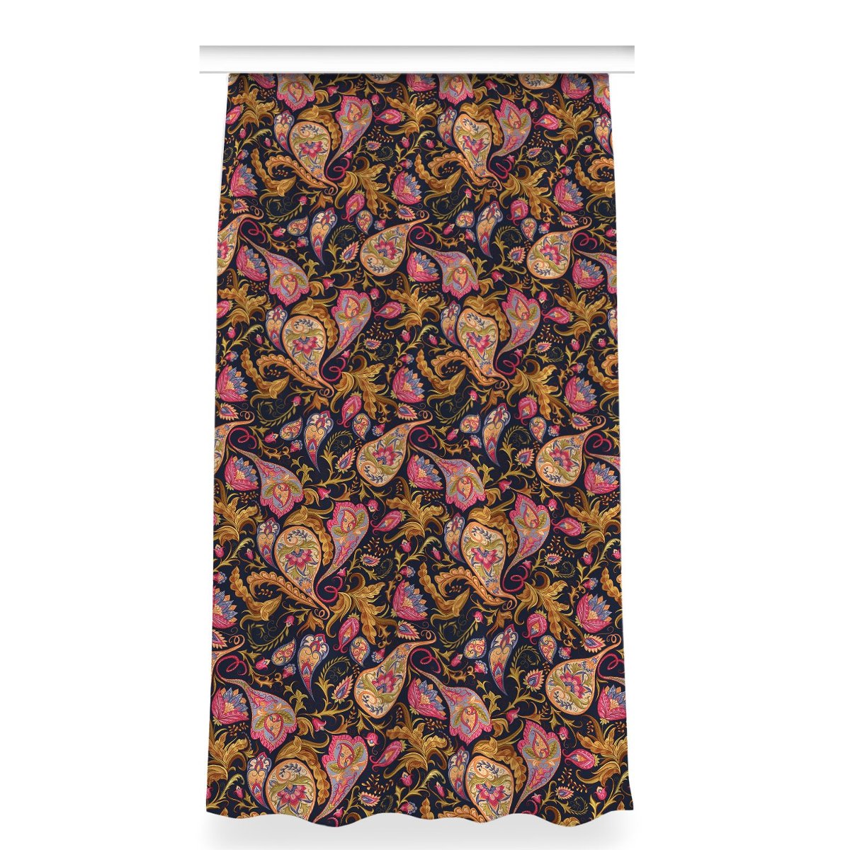 Klasyczna zasłona kolory 150x280 Kolorowy Paisley, Fabricsy