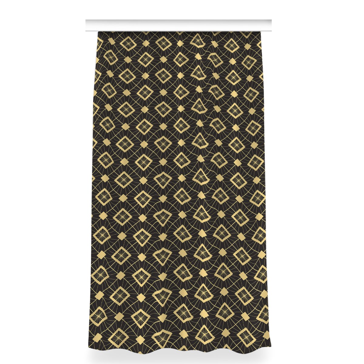 Gotowa zasłona z nadrukiem wzór 150x280 Retro wzór, Fabricsy