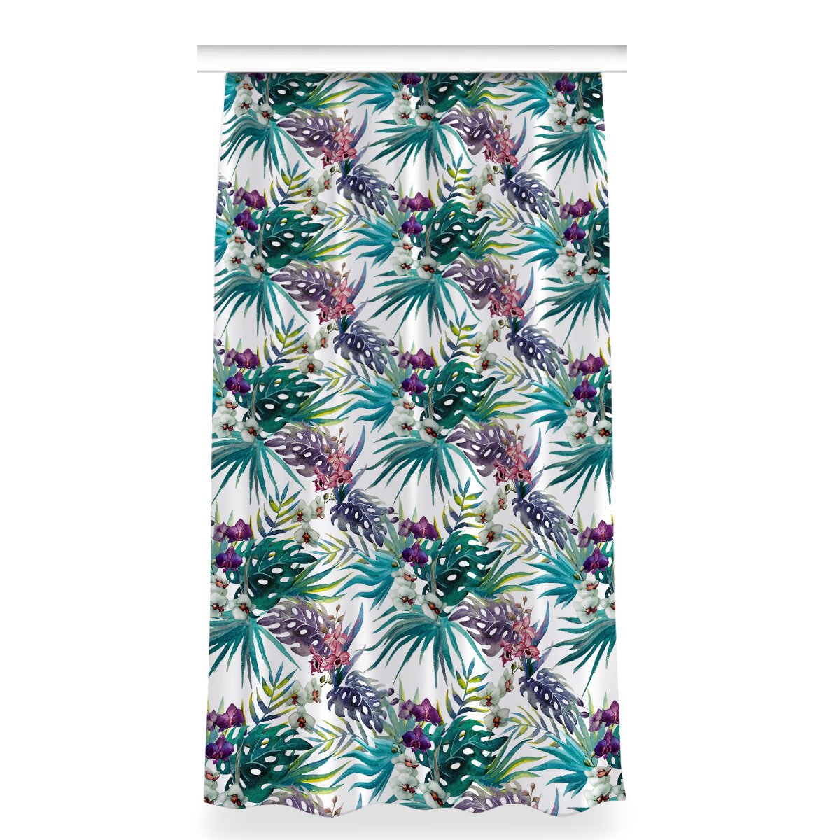 Gotowa zasłona dekor 150x280 cm Tropikalne liście, Fabricsy
