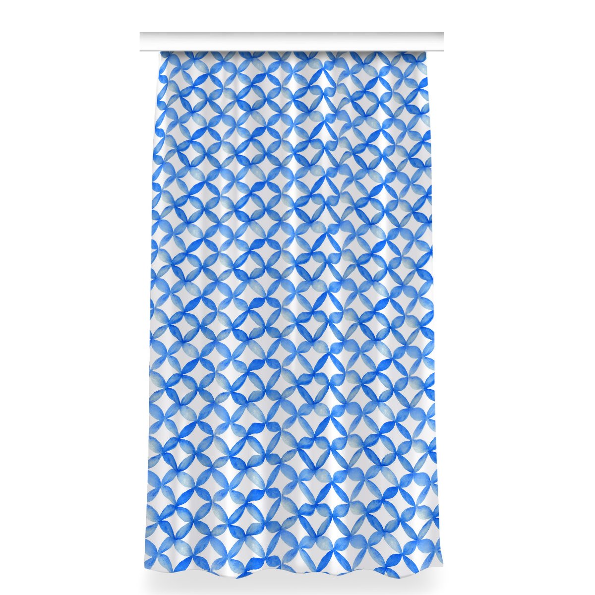 Gotowa zasłona z nadrukiem 150x280 Niebieskie koła, Fabricsy