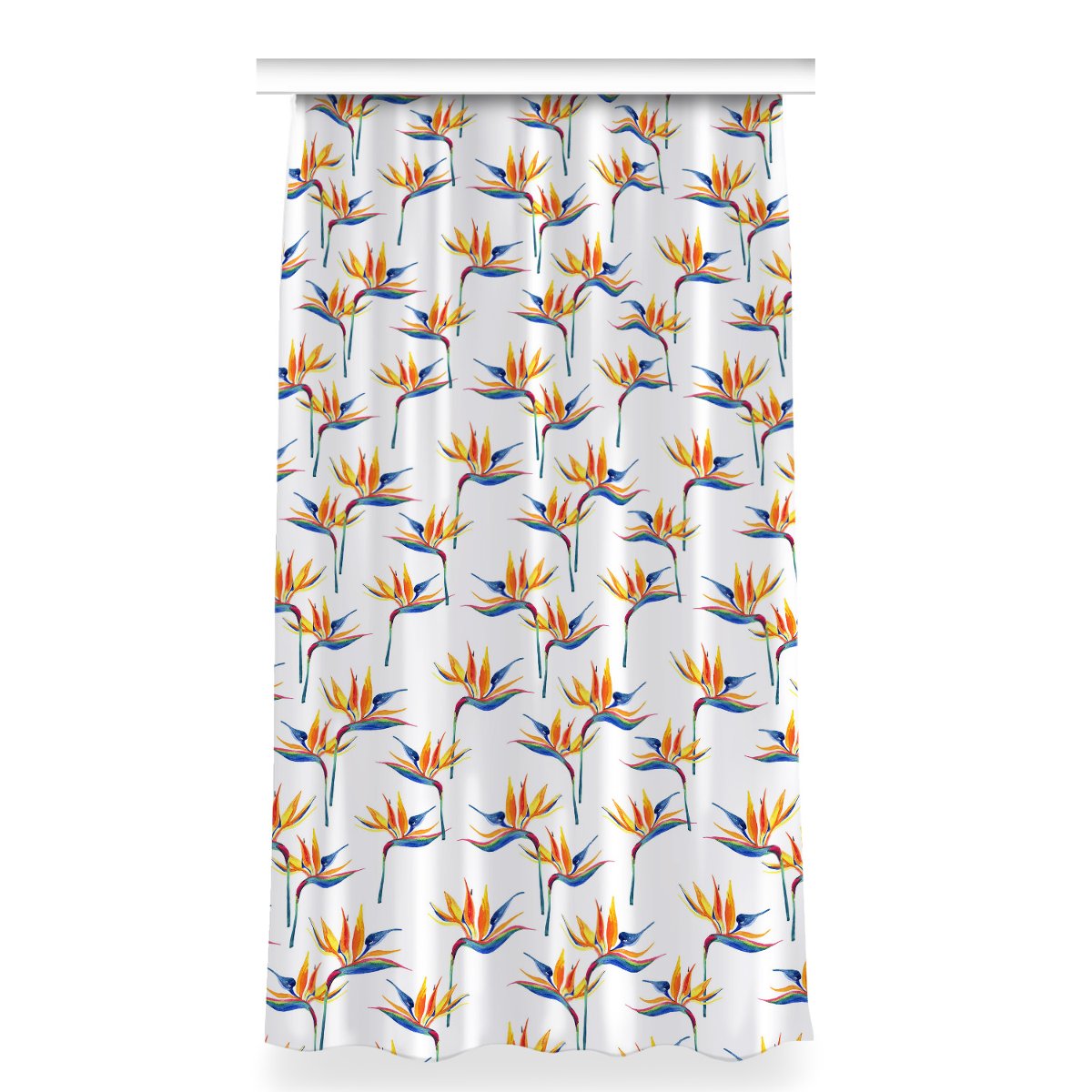 Klasyczna zasłona kolory 150x280 Kolorowe kwiaty, Fabricsy